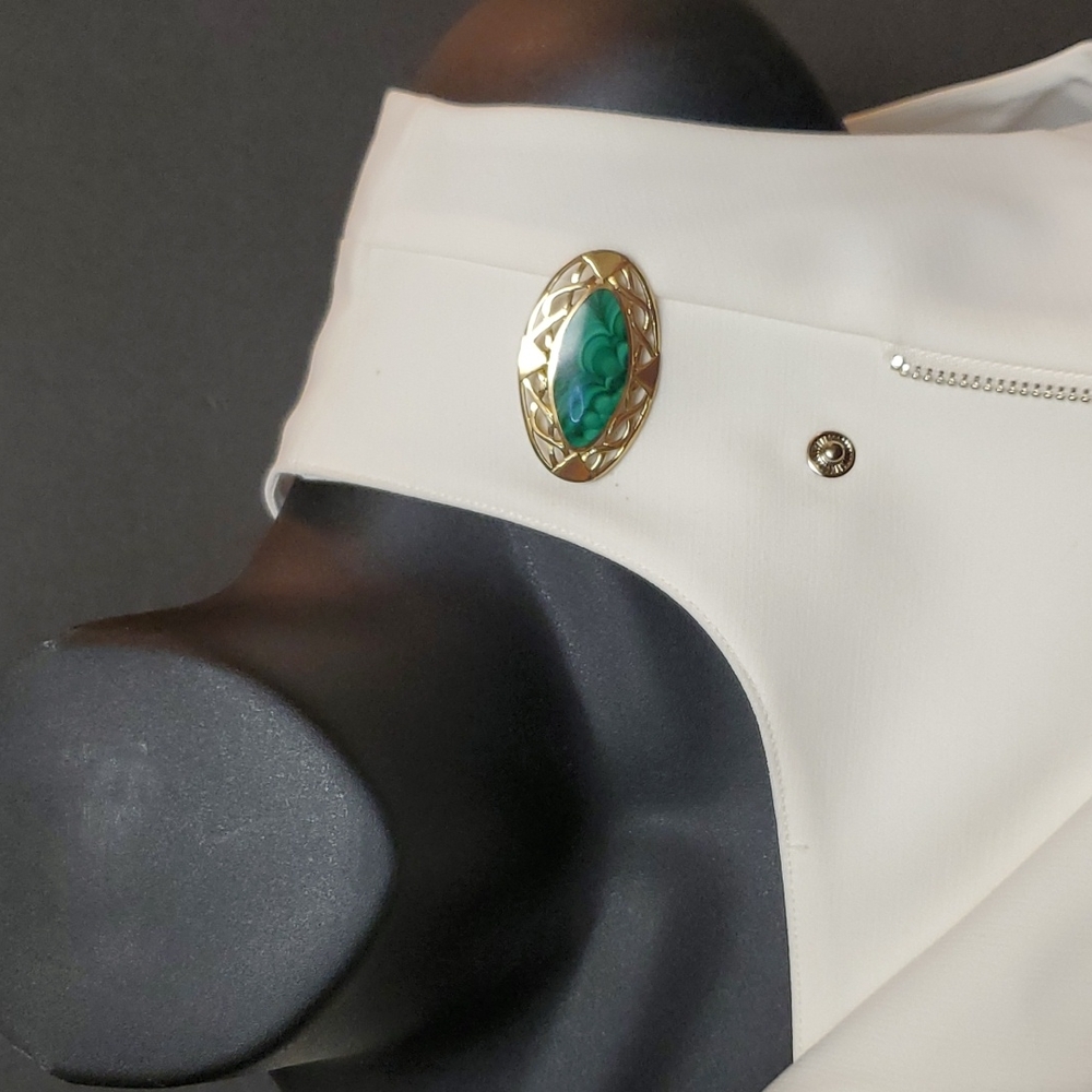 CWS 375 9ct Gold Malachite Pin